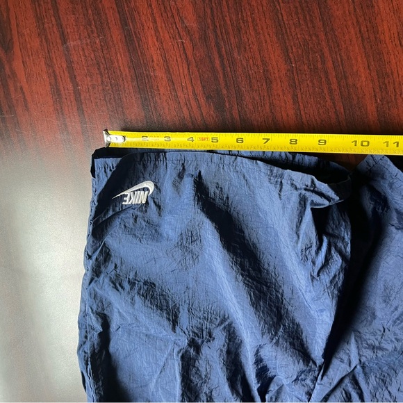 Vintage Nike Shorts Nylon Netted Navy Blue Drawstrings Pockets Men’s Small - Picture 5 of 5